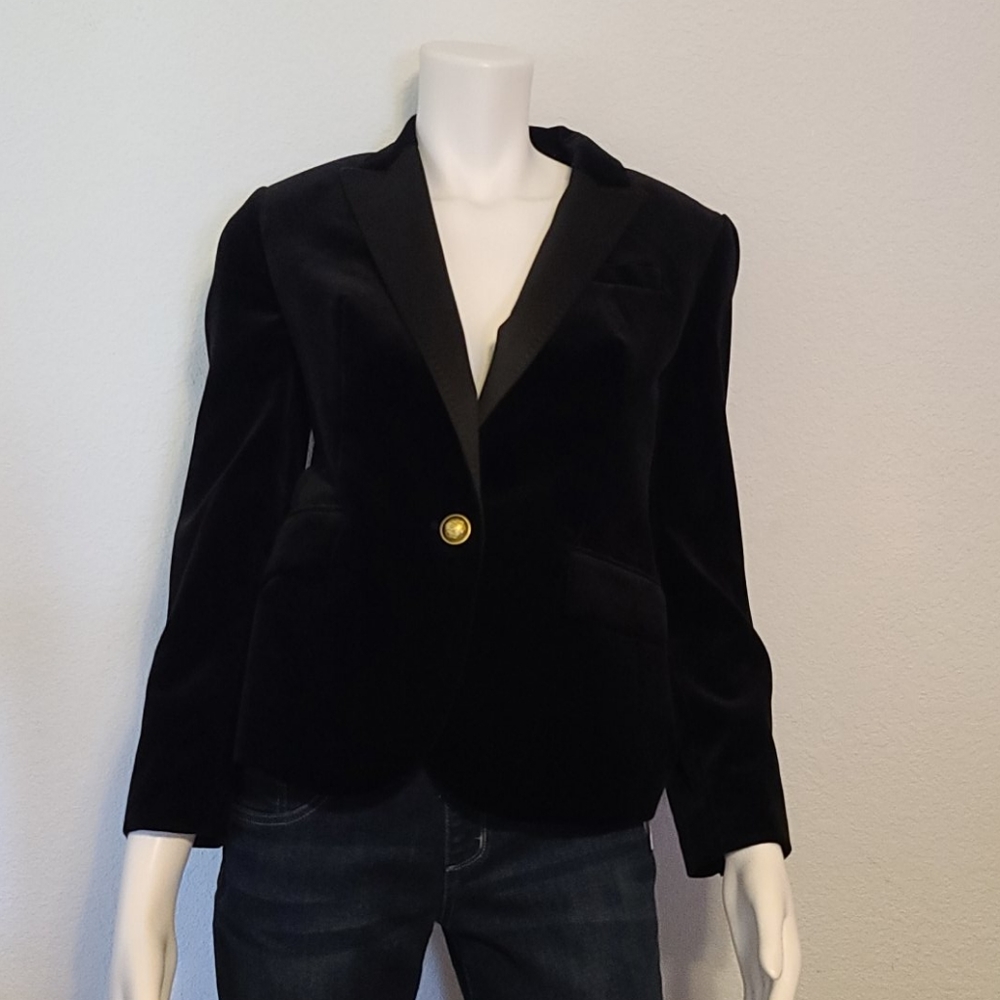 J. Crew Black Velvet Blazer